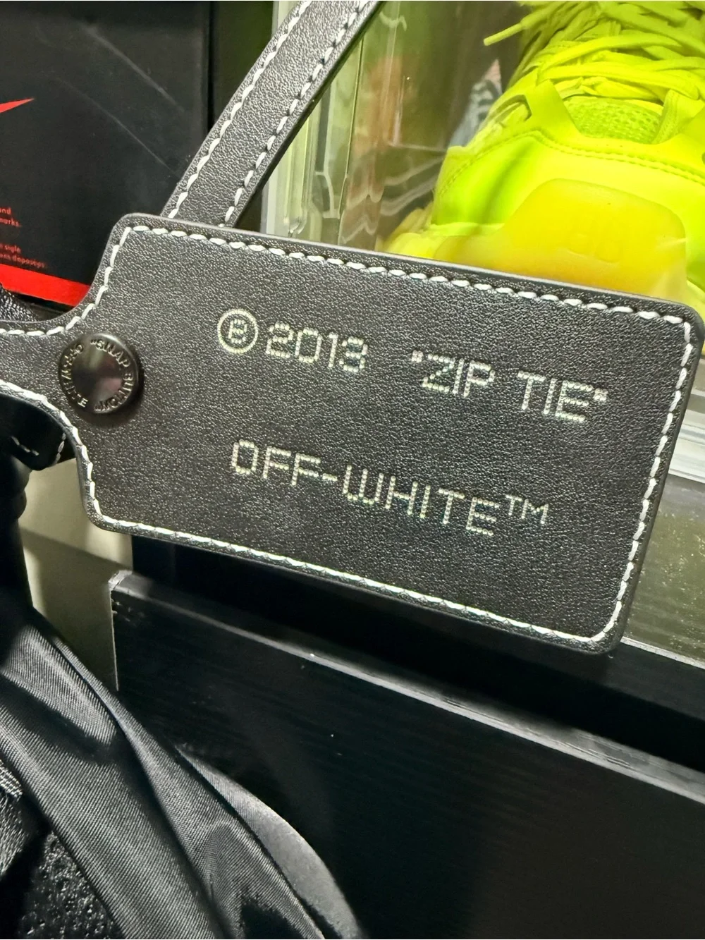 Off-White Black Logo Backpack with Front Pocket Duo